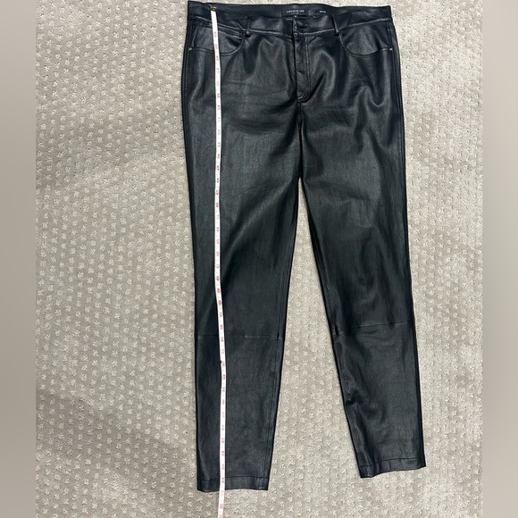 BNWT-Lafayette 148 New York blk leather leggings sz12 - Picture 6 of 11